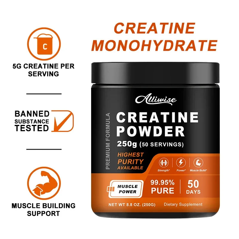 Alliwise Creatine poudre Pre-Workout monohydratée